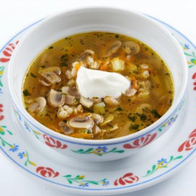 Грибной суп с перловкой(СРЕДА)