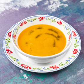 Овощной крем-суп из запеченных перцев